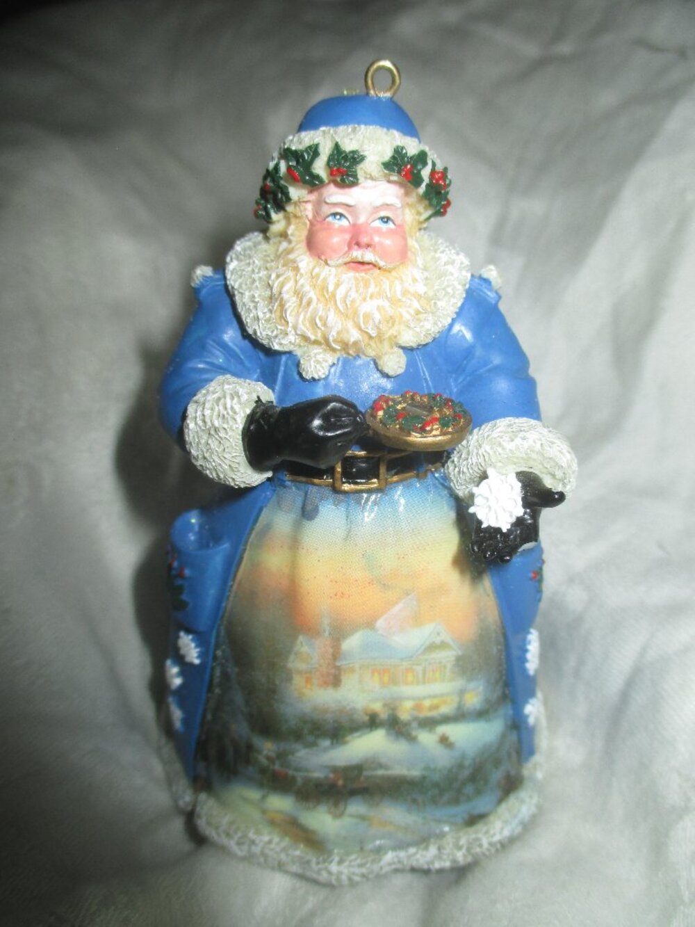 Thomas Kinkade Old World Santa Ornament Ashton Drake Christmas Night Visit Santa